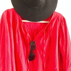 The Gap red and black star boho top ✨